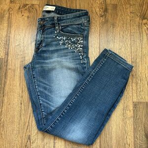 Abercrombie & Fitch Crop Skinny Jeans Embellished in Womens Size 29
